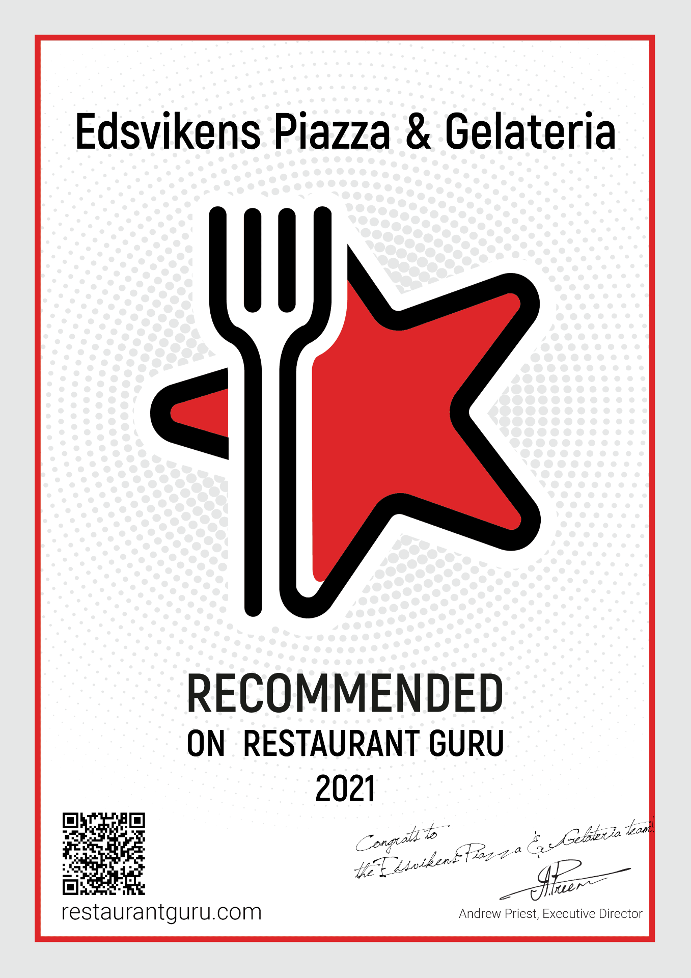 Certifikat - RestaurantGuru